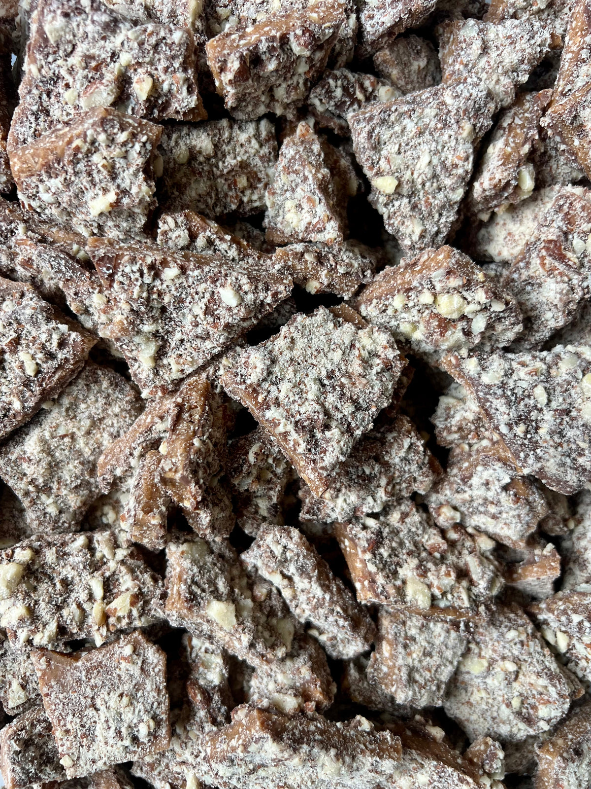 close up of toffee