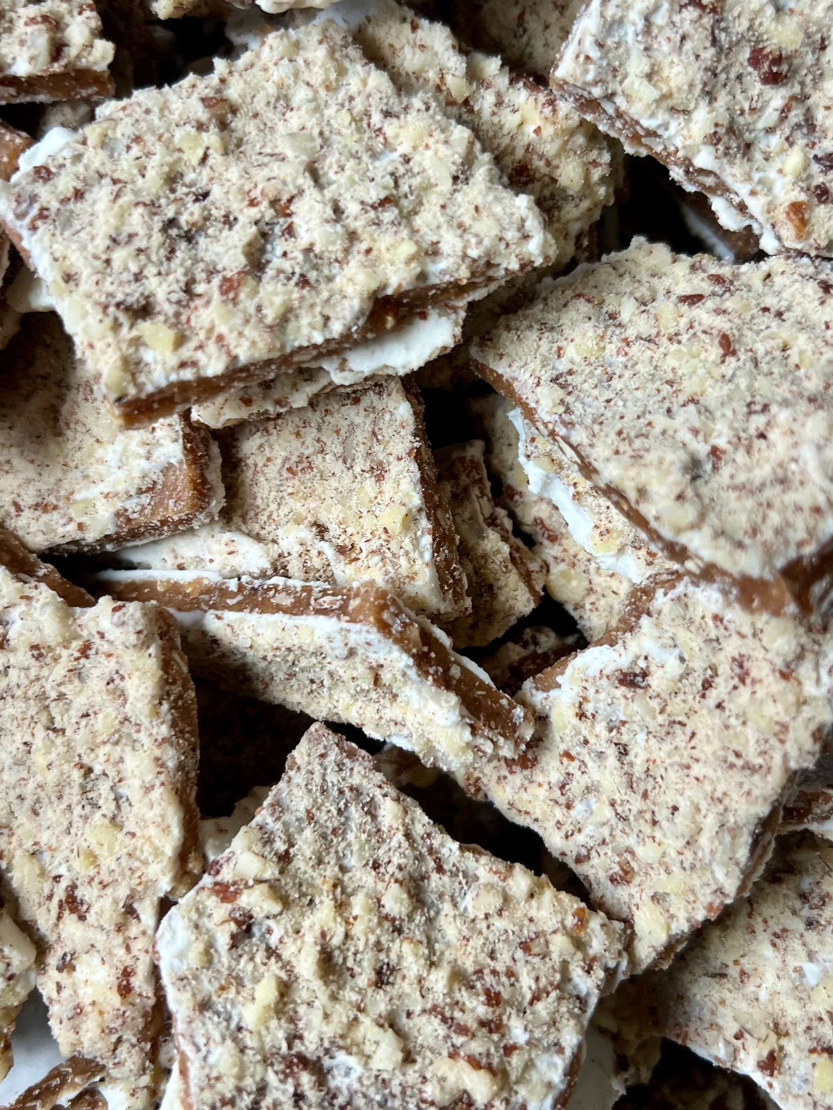 close up of toffee
